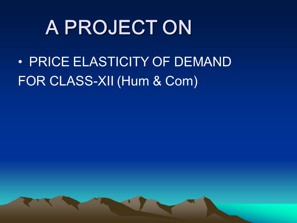 economics project on demand class 12
