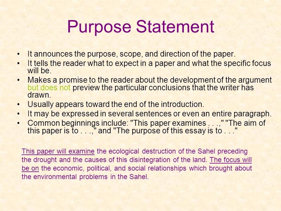 what is the purpose of a thesis
