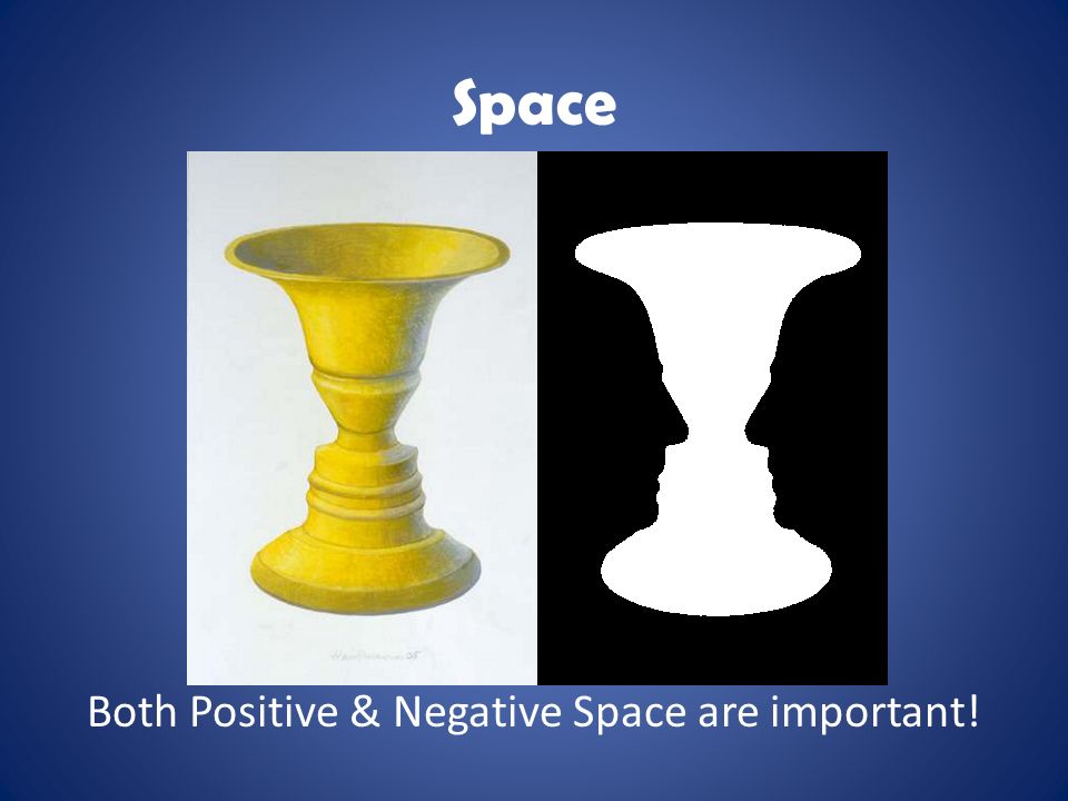 Space Both Positive & Negative Space are important!