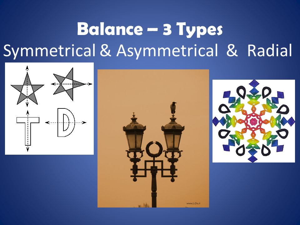 Balance – 3 Types Symmetrical & Asymmetrical & Radial