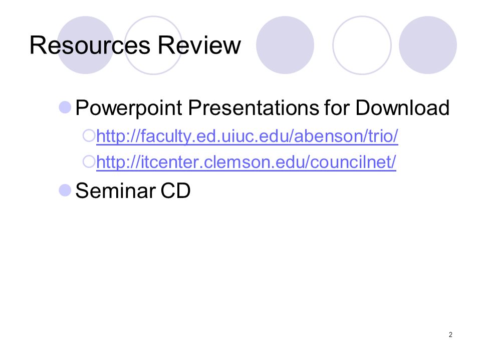 2 Resources Review Powerpoint Presentations for Download           Seminar CD