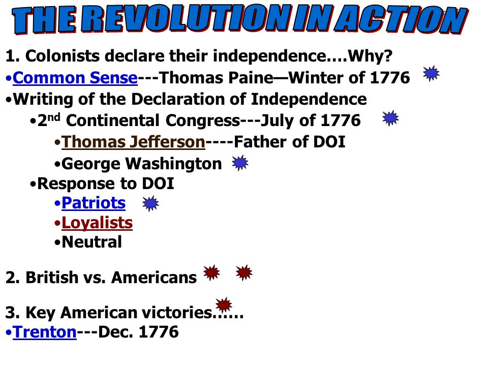 loyalists vs patriots declaration of independence