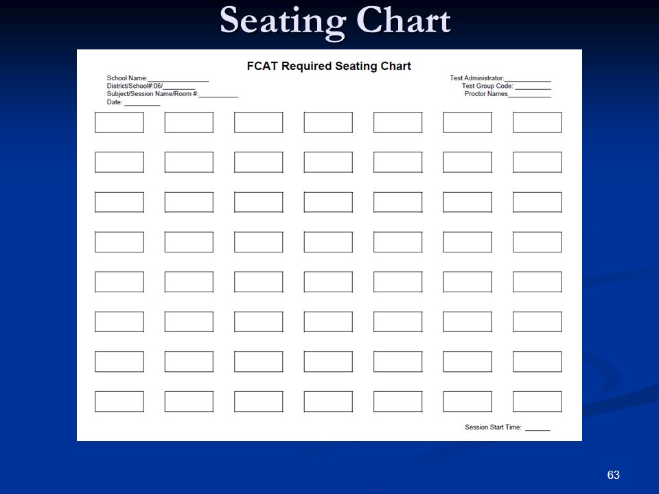 Fsa Seating Chart