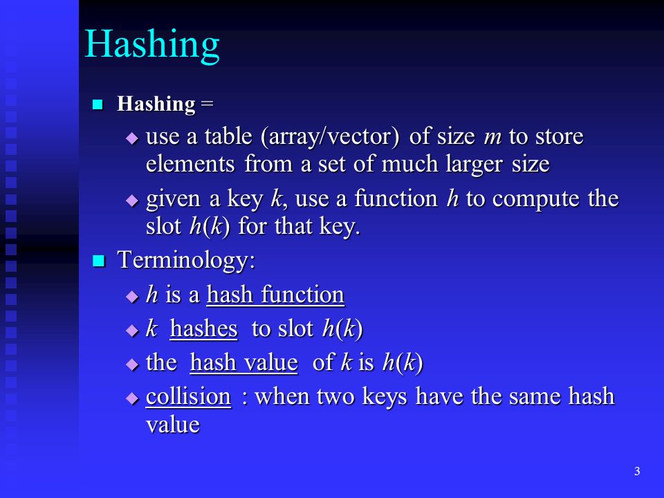 1 Hashing Introduction Dictionary A Dynamic Set That