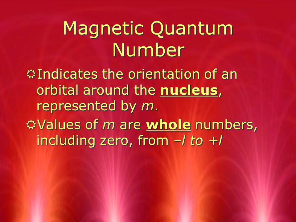 Angular Momentum Quantum Number RIndicates the shape of the orbital, represented by l.