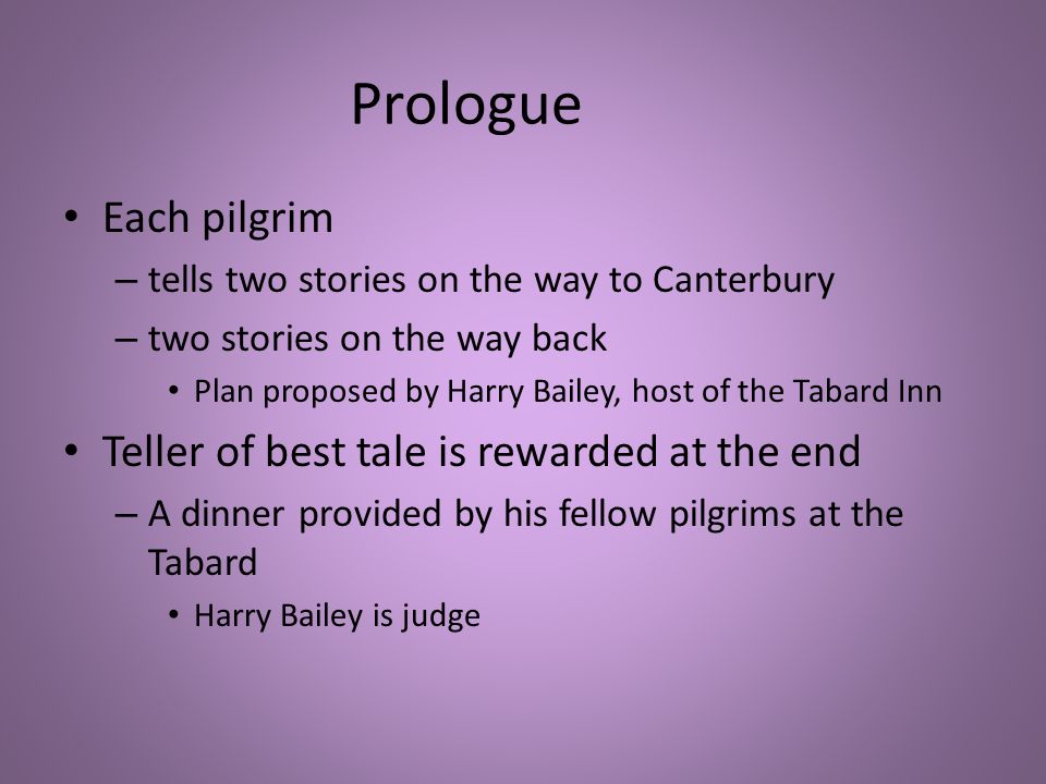 what plan does the host propose to the pilgrims