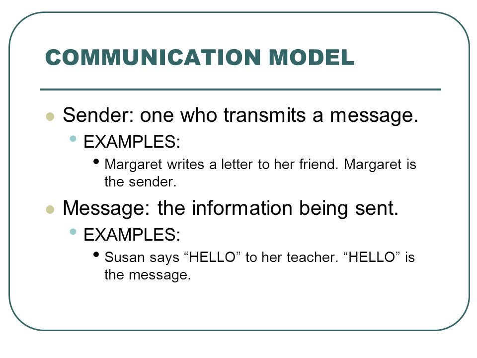 sender and receiver in communication