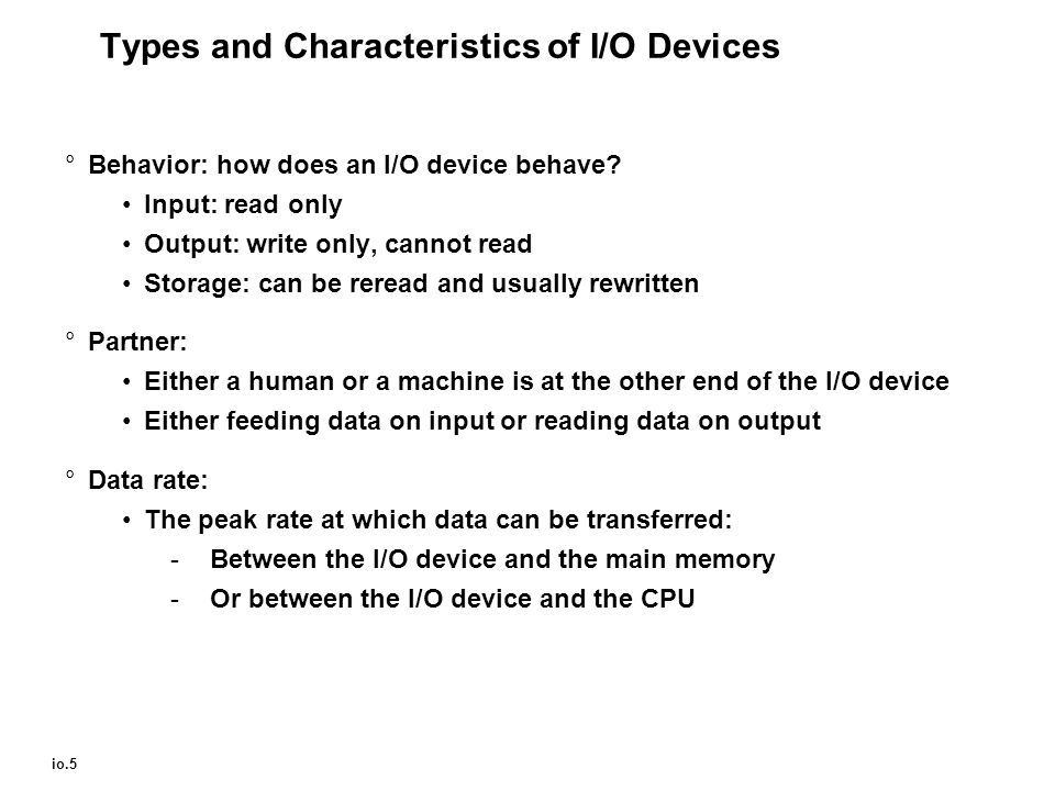 Io.1 EEL-4713 Computer Architecture I/O Systems. io.2 Outline °I/O ...