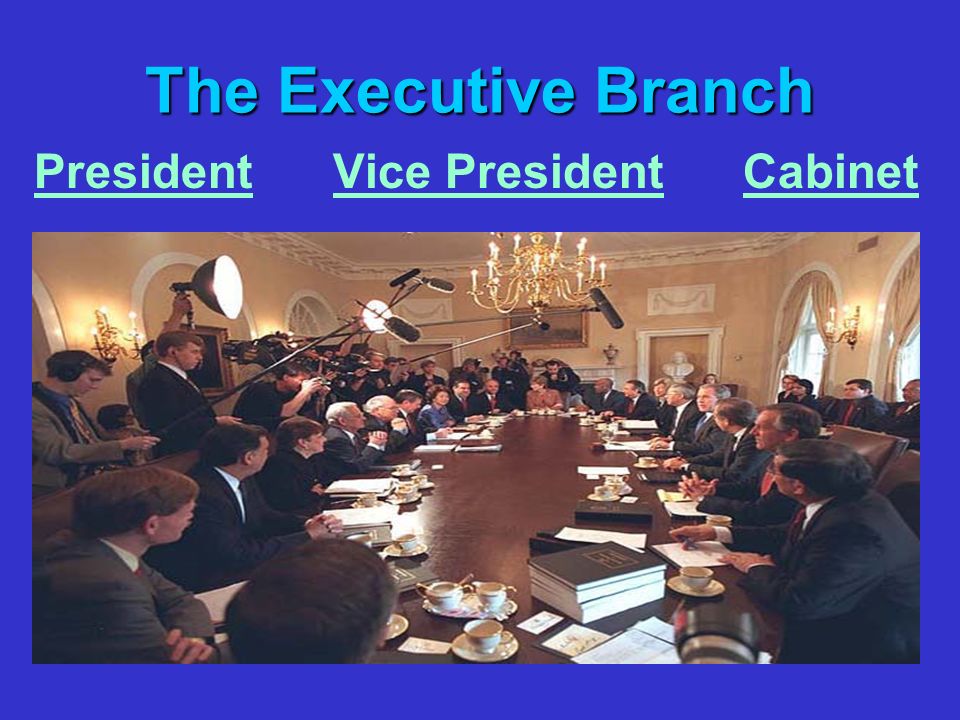 The Executive Branch President Vice President Cabinet Ppt Download