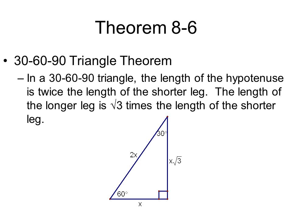 Chapter 8 Right Triangles Trigonometry 8 2 Special Right Triangles Ppt Download