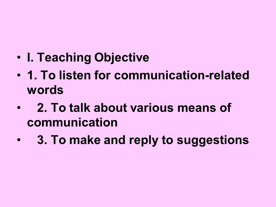 various means of communication