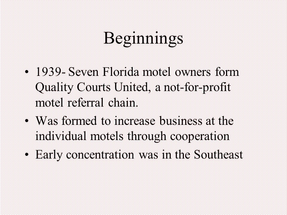 Quality Inns Nearly 65 Years Of Innovation In The Lodging