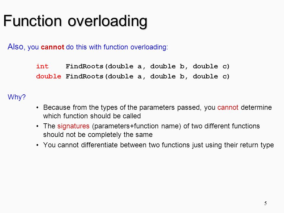 Function overloading(c++)