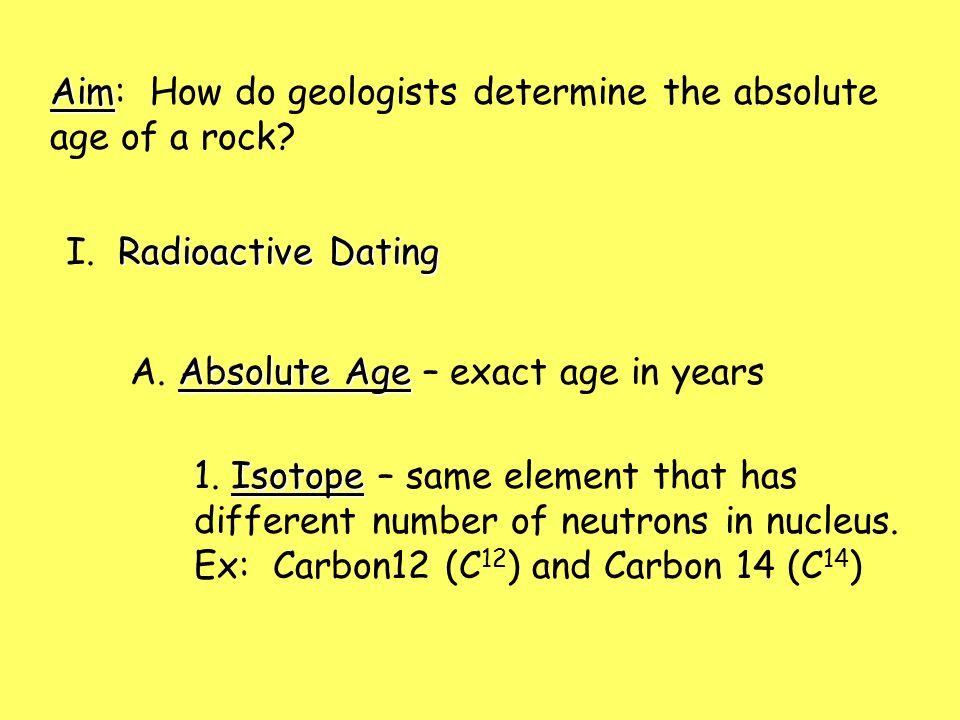 Does radioactive dating determine absolute age