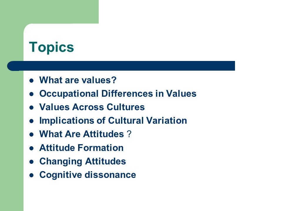 Values topic