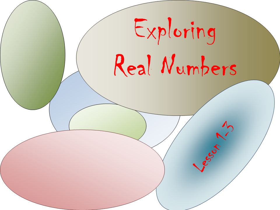 Exploring Real Numbers Lesson 1-3