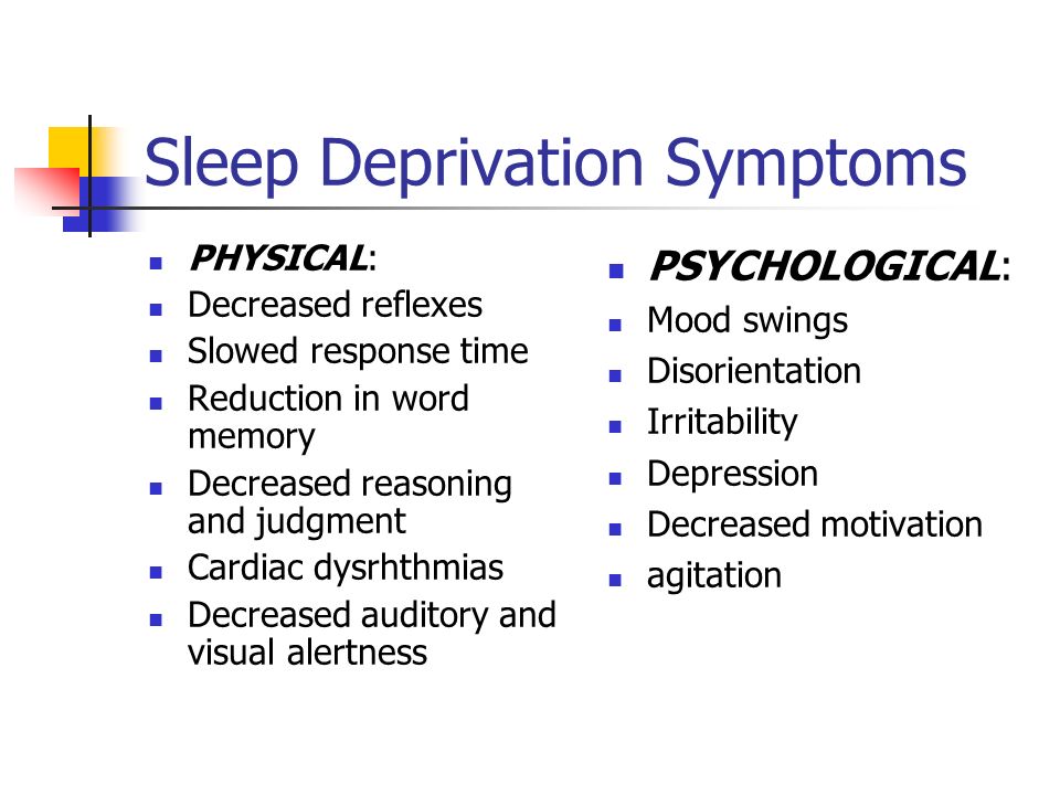 Rest And Sleep Sleep Deprivation Symptoms Physical