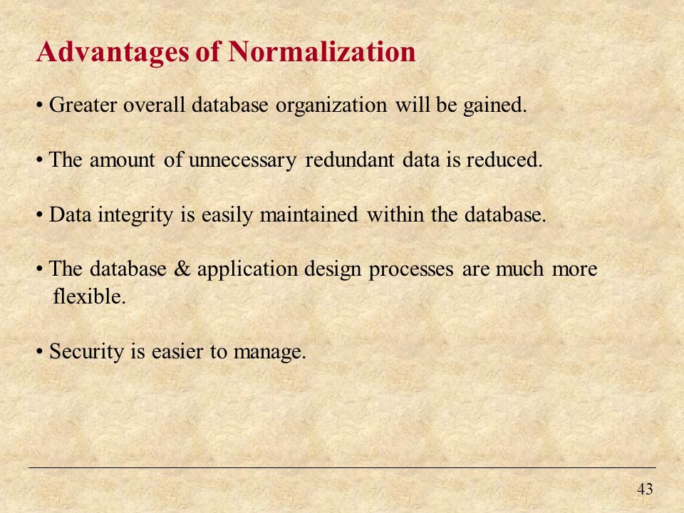 advantages of normalization in sql