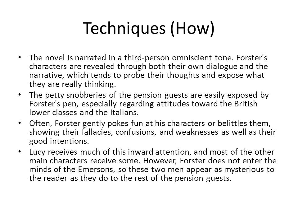 Business Ethics Essays Techniques How The Novel Is Narrated In A Thirdperson Omniscient Tone Examples Of An Essay Paper also Healthy Foods Essay A Room With A View Mock Exam Review Essay Question Ppt Download Science Fair Essay
