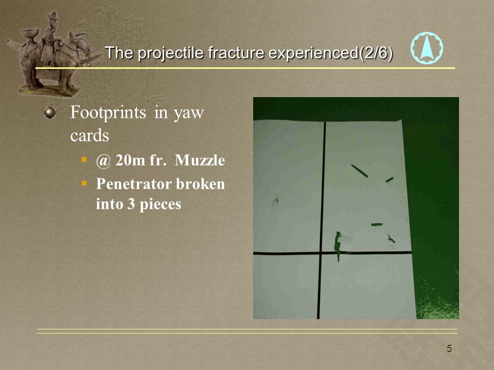 5 Footprints in yaw cards 20m fr.