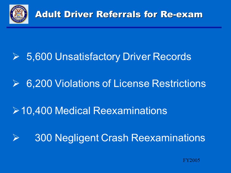 Great sex three Mature driver reexamination program