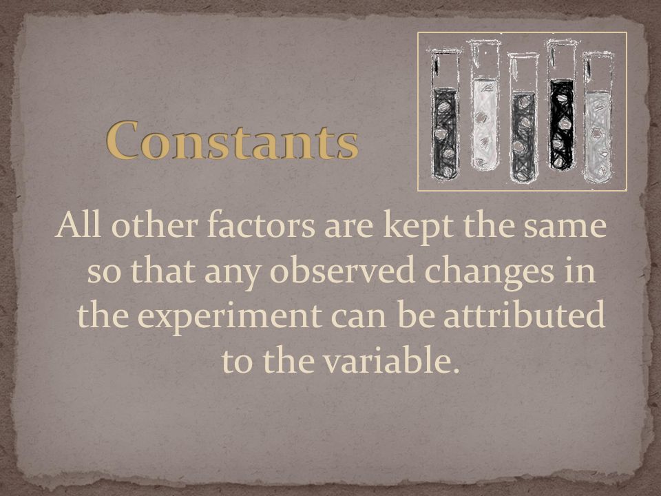 All other factors are kept the same so that any observed changes in the experiment can be attributed to the variable.