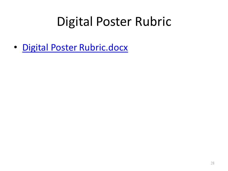 Digital Poster Rubric Digital Poster Rubric.docx 28