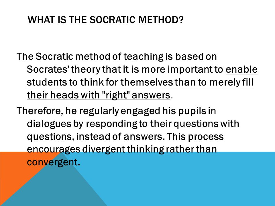 socratic method of teaching examples