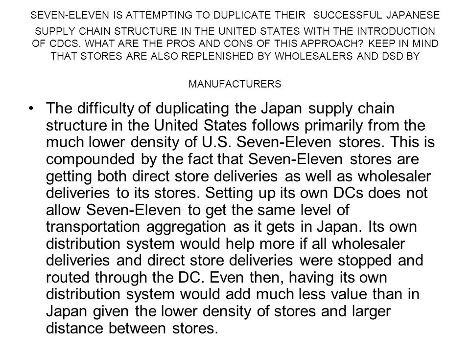seven eleven japan supply chain strategy