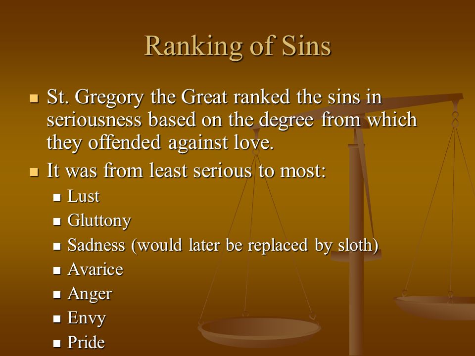 All Seven Deadly Sins, ranked least to most powerful