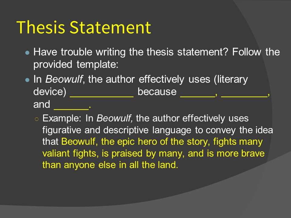 beowulf essay outline