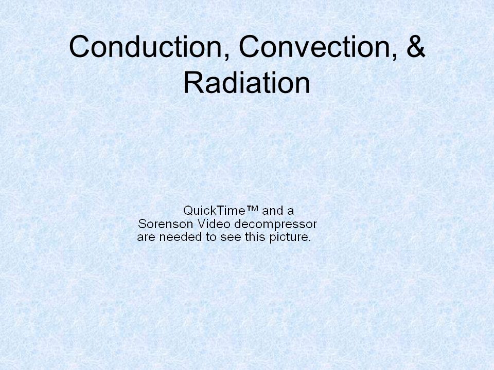 Conduction, Convection, & Radiation