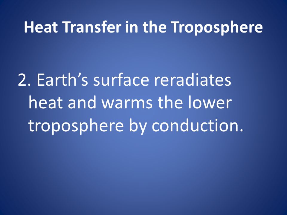 Heat Transfer in the Troposphere 2.