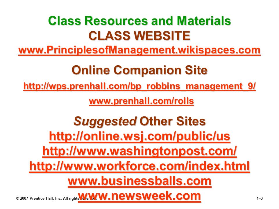 2007 Prentice Hall Inc All Rights Reserved 1 1 Welcome To
