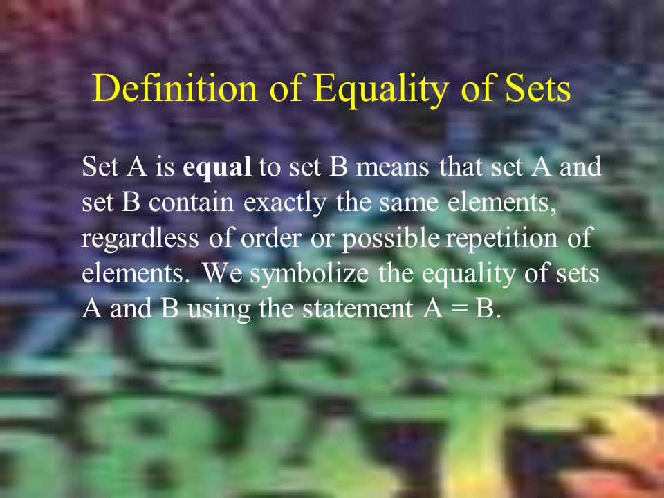Thinking Mathematically Chapter 2 Set Theory 2.1 Basic Set Concepts. - ppt  download
