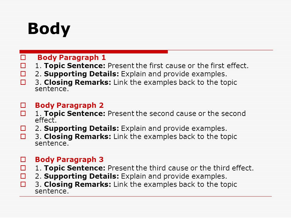Cause And Effect Essay Hellenga Quest Preparatory Academy Ppt Topic Sentence Present The First Cause Or