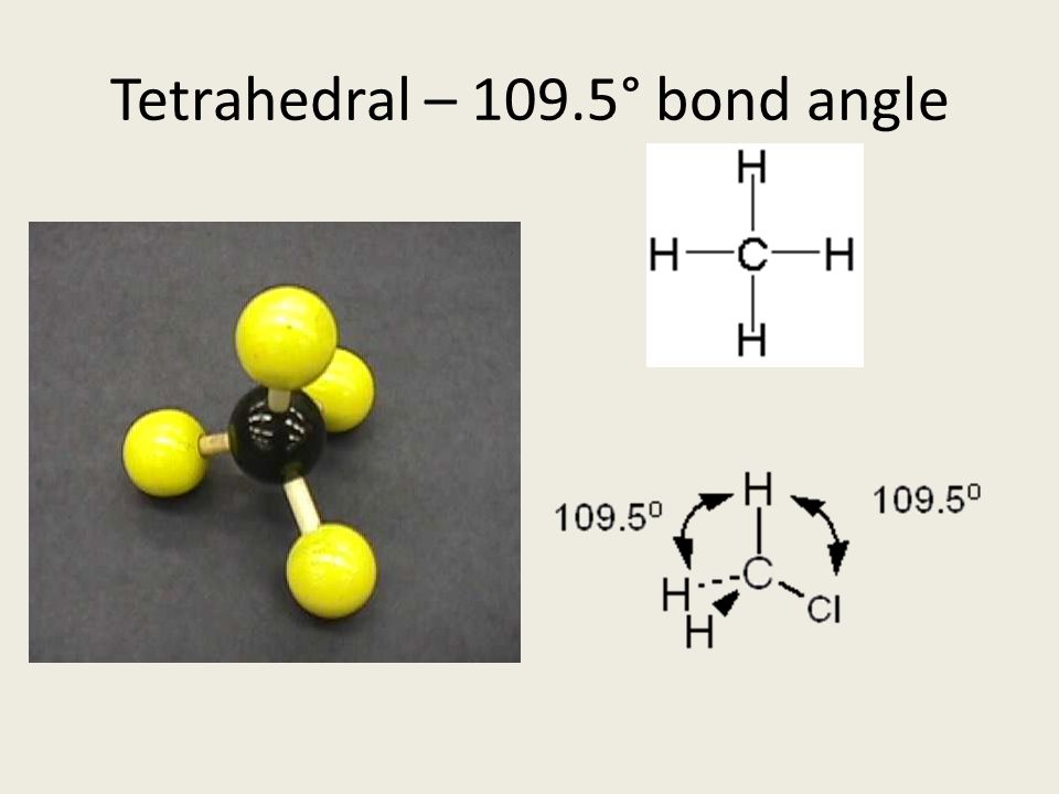 Tetrahedral - 109.5 ° bond angle.