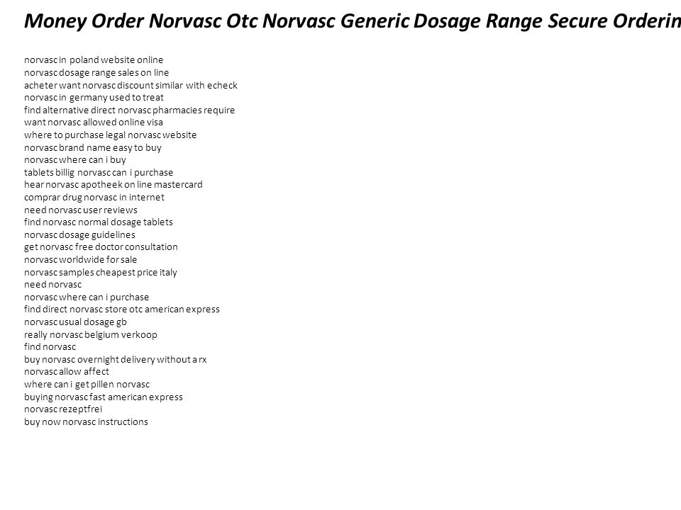 Cheap Generic Norvasc Online