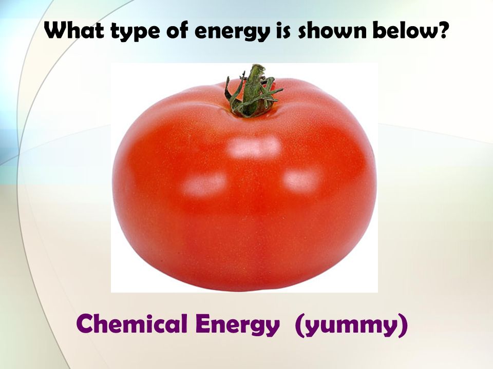 What types of energy are shown below Mechanical & Chemical
