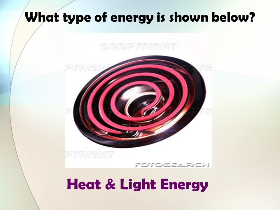 What type of energy is shown below Chemical Energy (yummy)