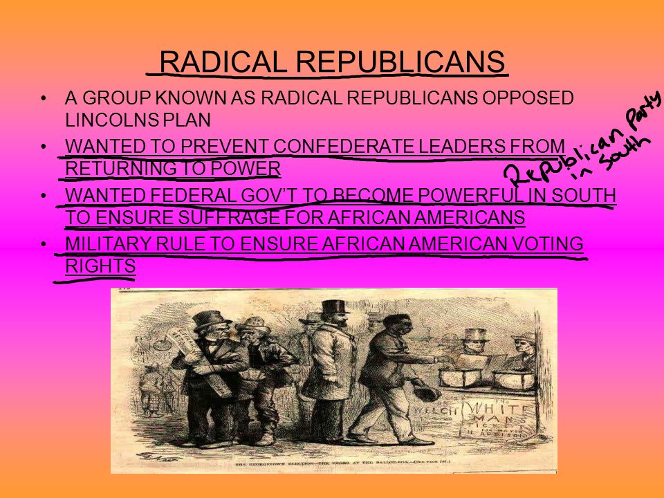 Radical Republicans, Wade-Davis Bill, Freedmen's Bureau GOOGLE DRIVE