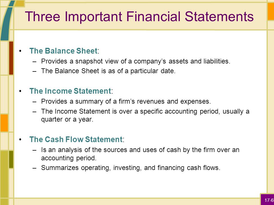 importance of balance sheet and income statement