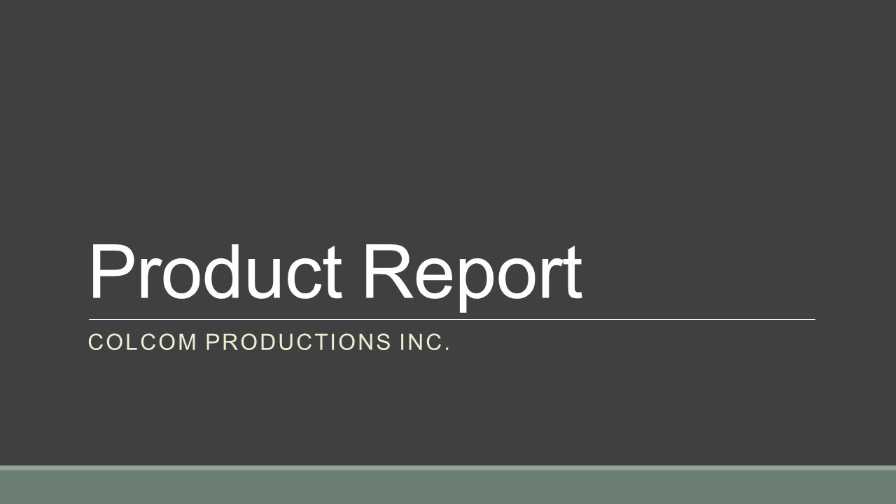 Product report