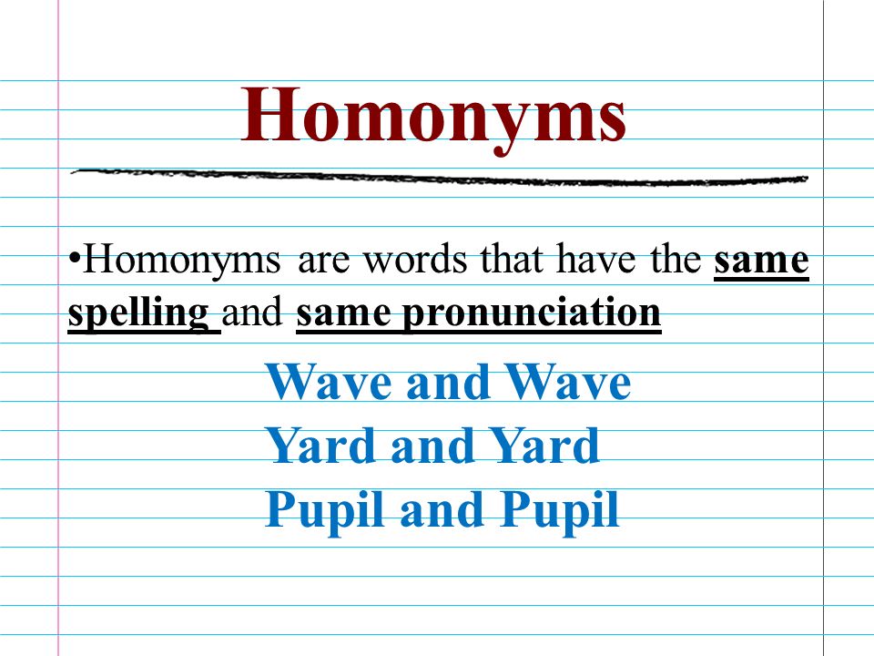 homonyms examples same spelling Homographs – words having same spellings but different meaning.