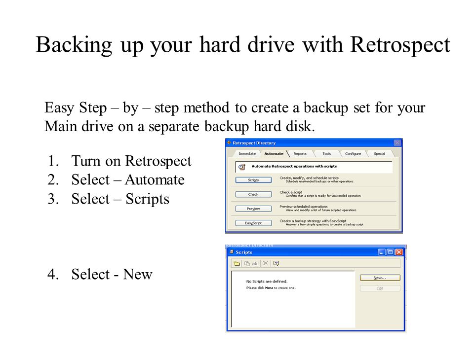 easy step by step method to create a backup set for your retrospect theme powerpoint 2010