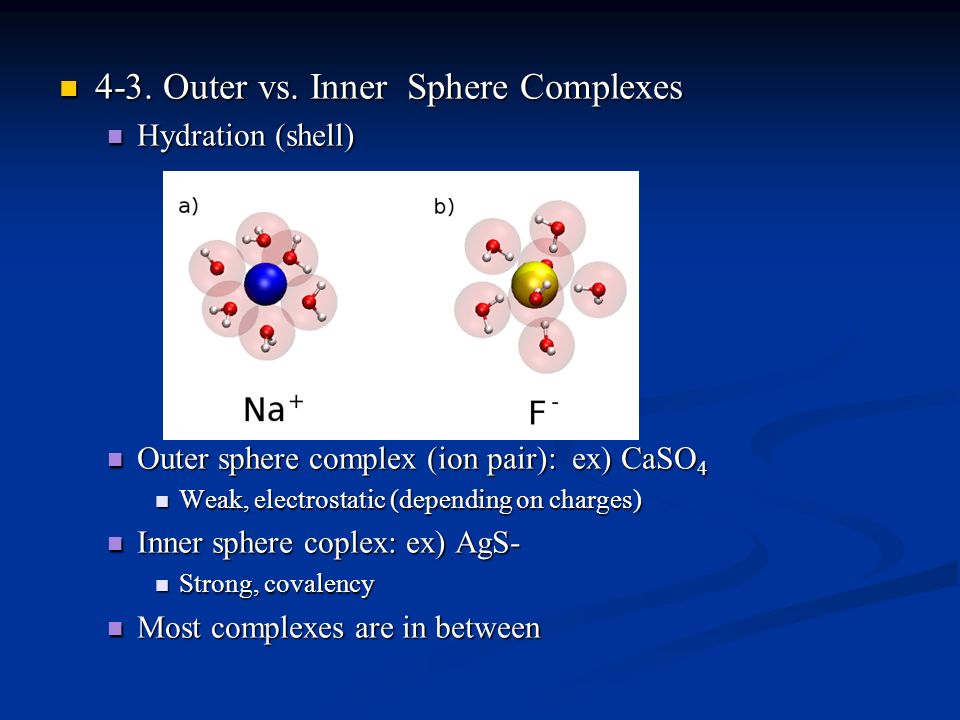 4-3. Outer vs. Inner Sphere Complexes 4-3. Outer vs.