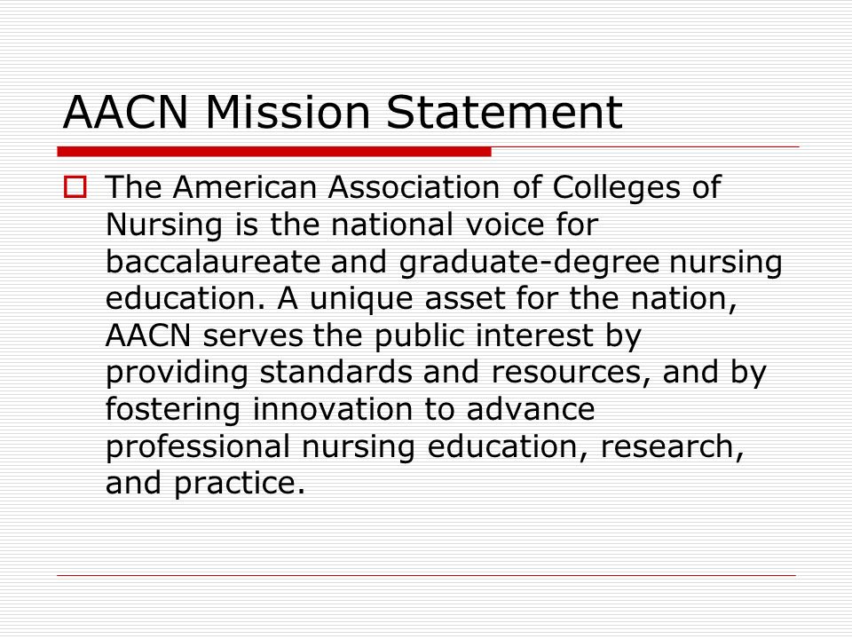 aacn mission statement