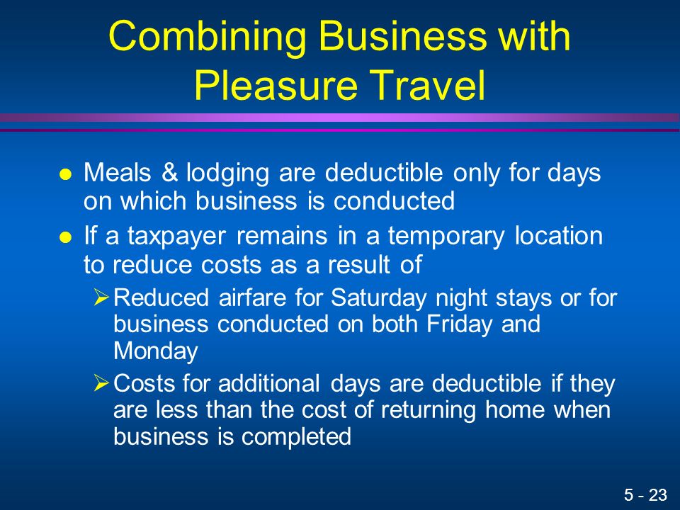 Combining Business with Pleasure Travel For U.S.