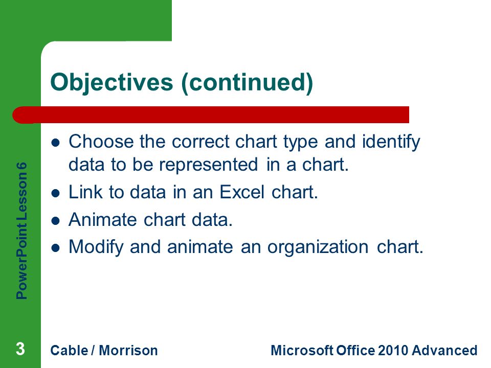 Animate Excel Chart In Powerpoint 2010
