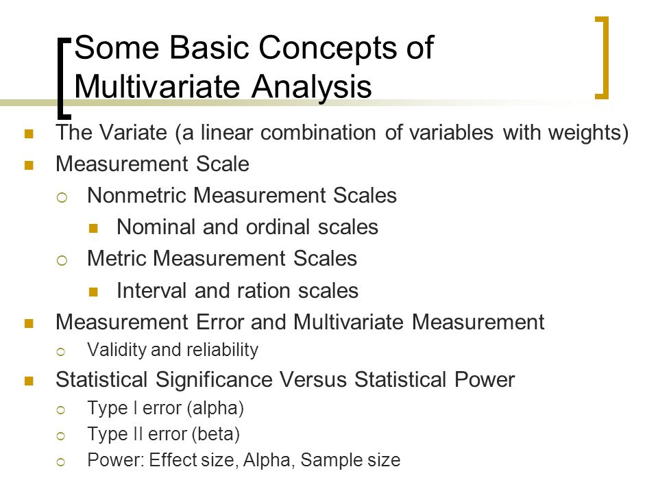 Measurement and Multivariate Analysis
